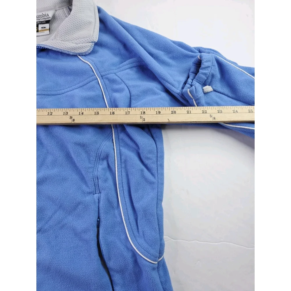 Columbia Tech Full-Zip Fleece Jacket Light Blue Women's Size Large